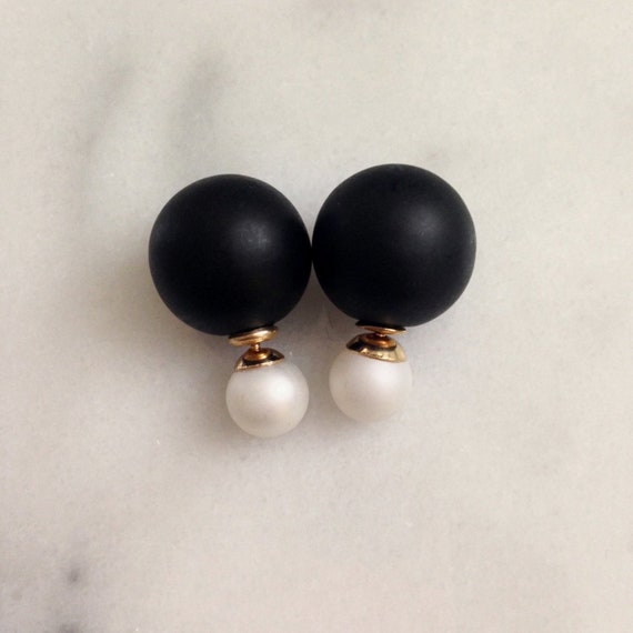 Matte black shop earrings