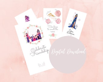 Printable Feminine Power Oracle Deck/ 22 Digital Downlown Oracle Cards
