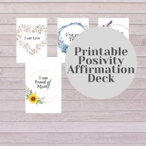 Printable Positivity Affirmation Oracle Cards