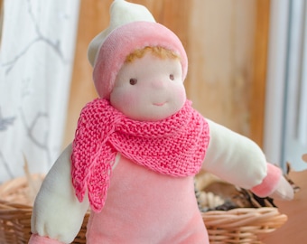 Boneca Waldorf Baby: Boneca de corpo macio de 11" para crianças pequenas