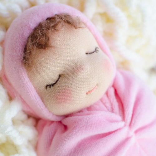Waldorf Doll for Sleep Sleepy Baby Doll 11 Bedtime Doll Etsy