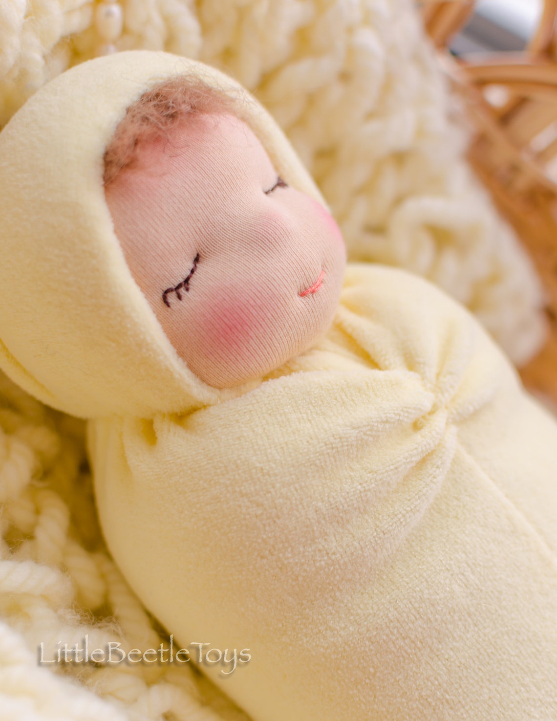 Waldorf Doll for Sleep Sleepy Baby Doll 11 Bedtime Doll Etsy