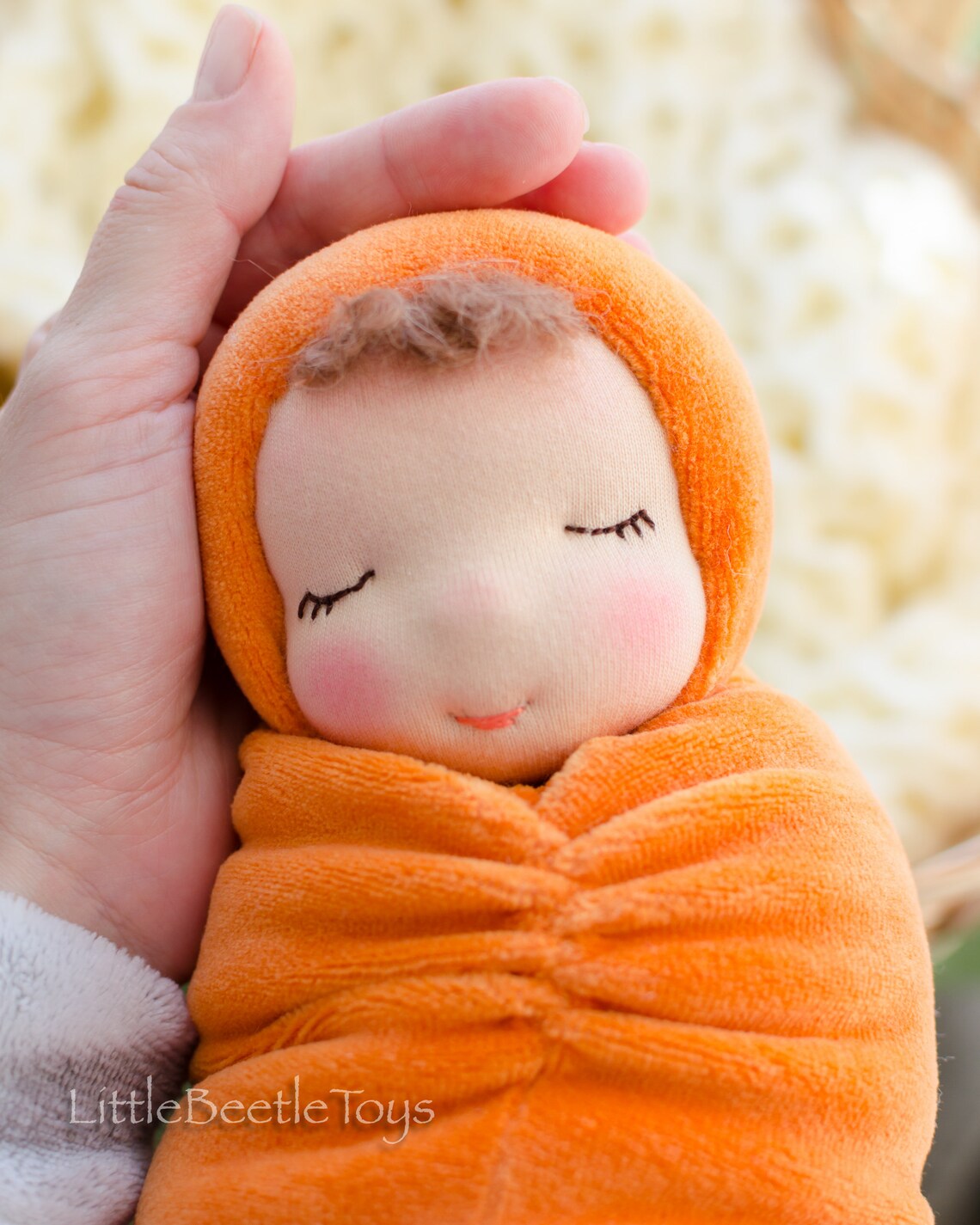Waldorf Doll for Sleep Sleepy Baby Doll 11 Bedtime Doll Etsy