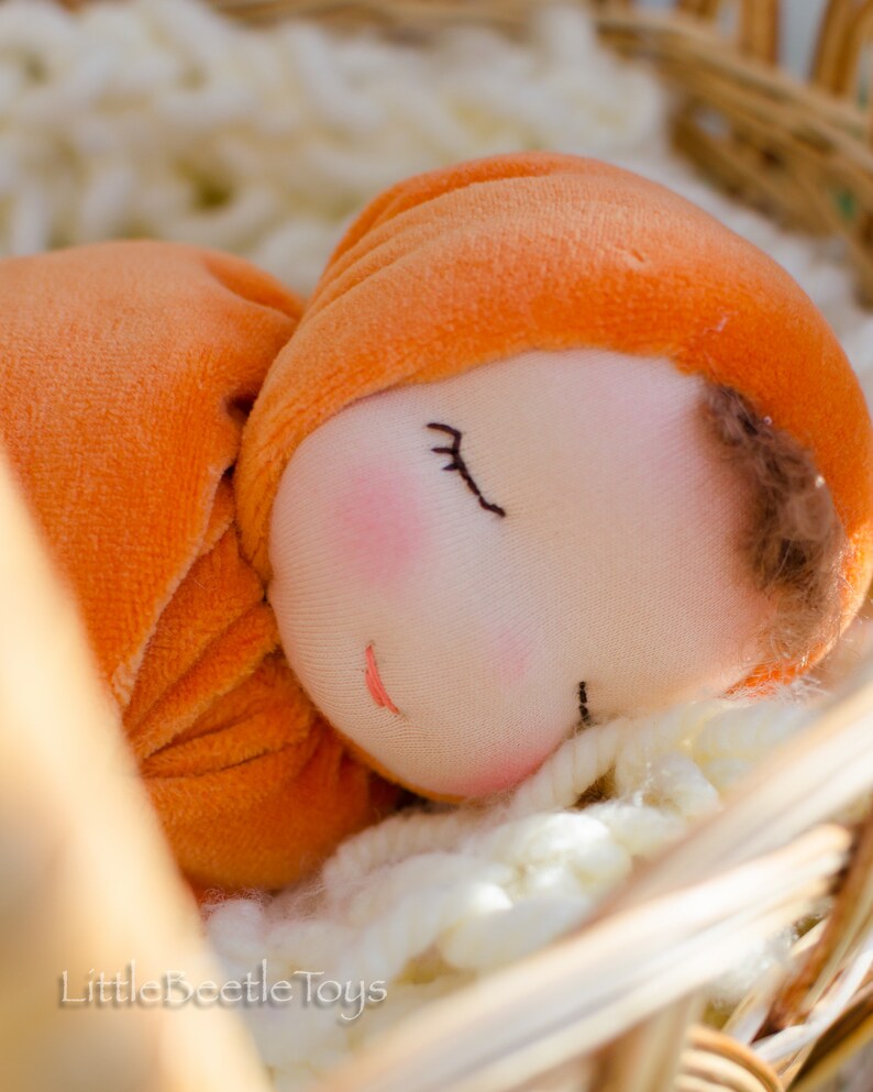 Waldorf Doll for Sleep Sleepy Baby Doll 11 Bedtime Doll Etsy