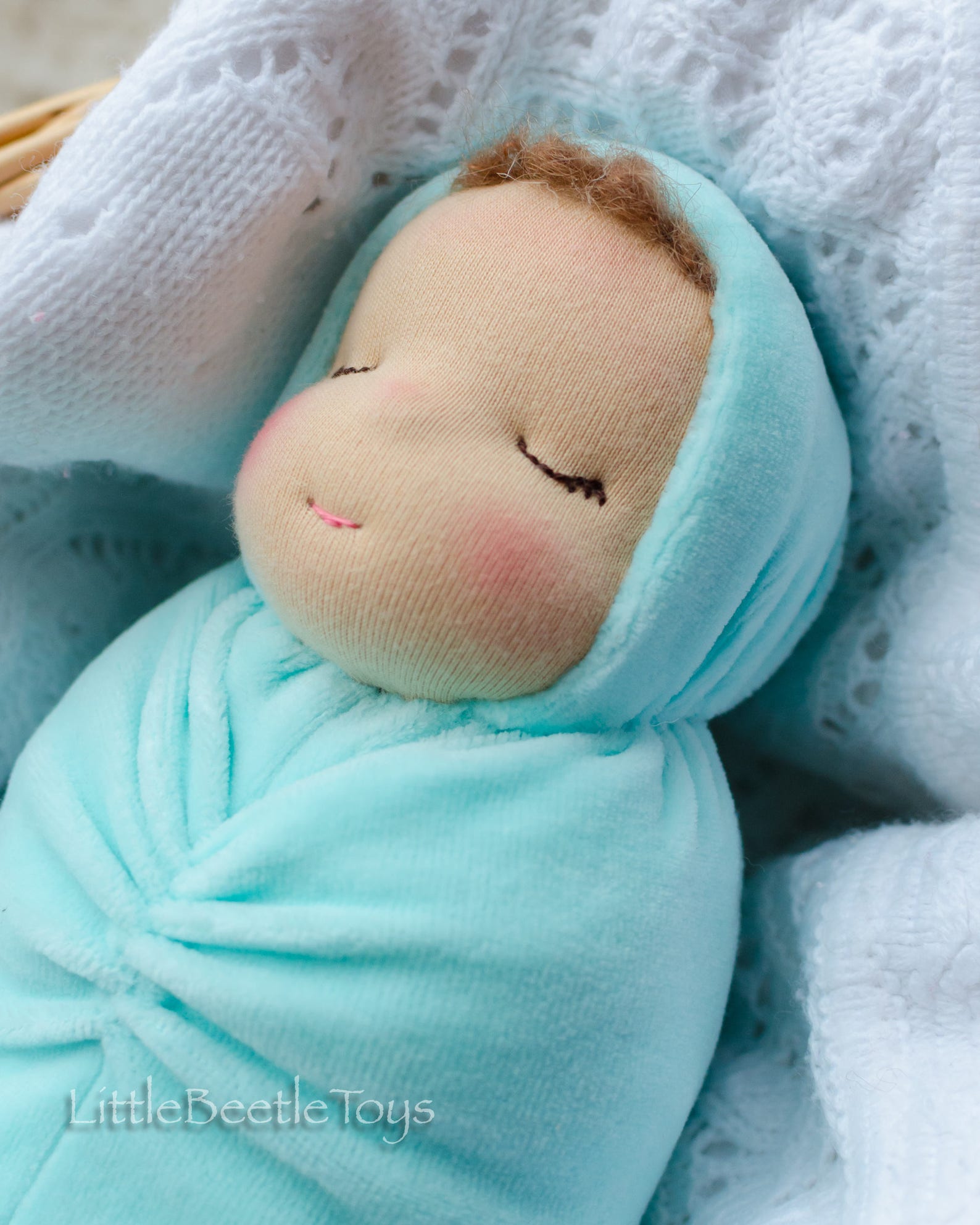 Waldorf doll for sleep Baby doll with closed eyes 11 Etsy