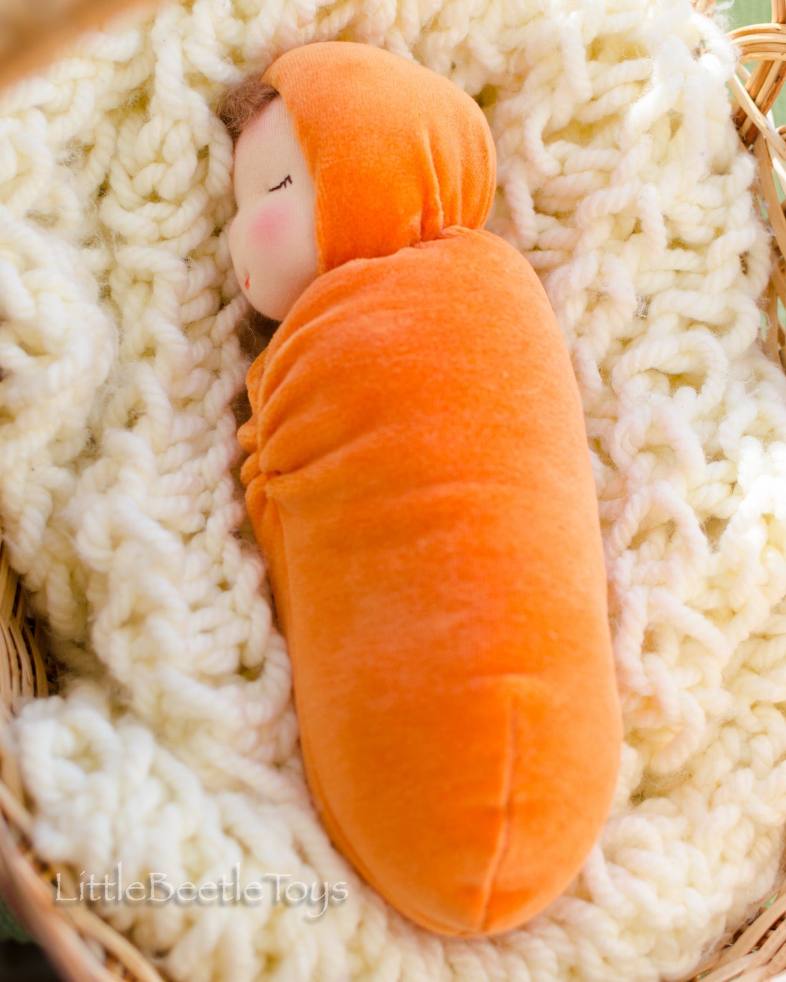 Waldorf Doll for Sleep Sleepy Baby Doll 11 Bedtime Doll Etsy