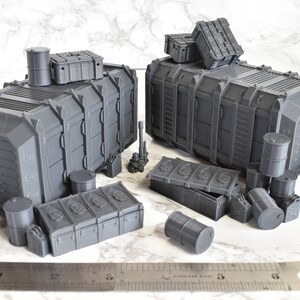 Ammunition Dump & Armoured Container Sci-Fi / Star Wars / Kill Zone Scenery Wargaming 3D Printed Models Ammunition Dump (22)