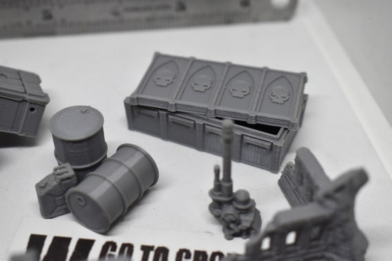Warhammer 40k Scatter Terrain /& Objective Markers variety set Light Cover