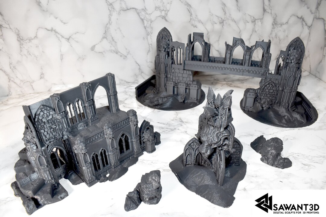 Fantasy Desert Ruins Terrain Set Wargaming Scenery / Dungeons and ...
