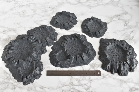 Large Battlefield Blast Craters Set 3D Printed Warhammer 40K Kill Team Terrain