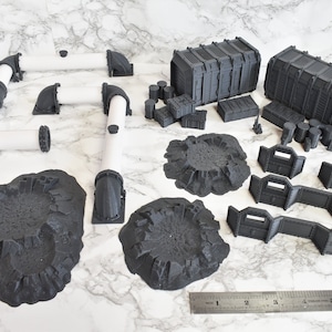 Battlefield Variety Terrain Set - Wargaming Scenery / Sci-Fi 3D Printed Models - 28mm
