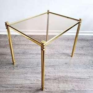 RAUCHGLAS MESSING Beistelltisch ヴィンテージ ミッドセンチュリー ティッシュ ナハティッシュ バルティッシュ セルテン