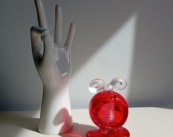 KOZIOL 90s Nussknacker vintage made in Germany Deko Pop Art Design selten rot transparent