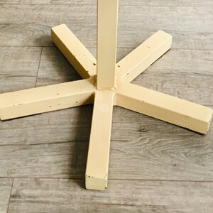 Industrie Werkstatt Hocker Vintage Loft Sternfuß Mid Century 60er 70er schwarz beige image 17