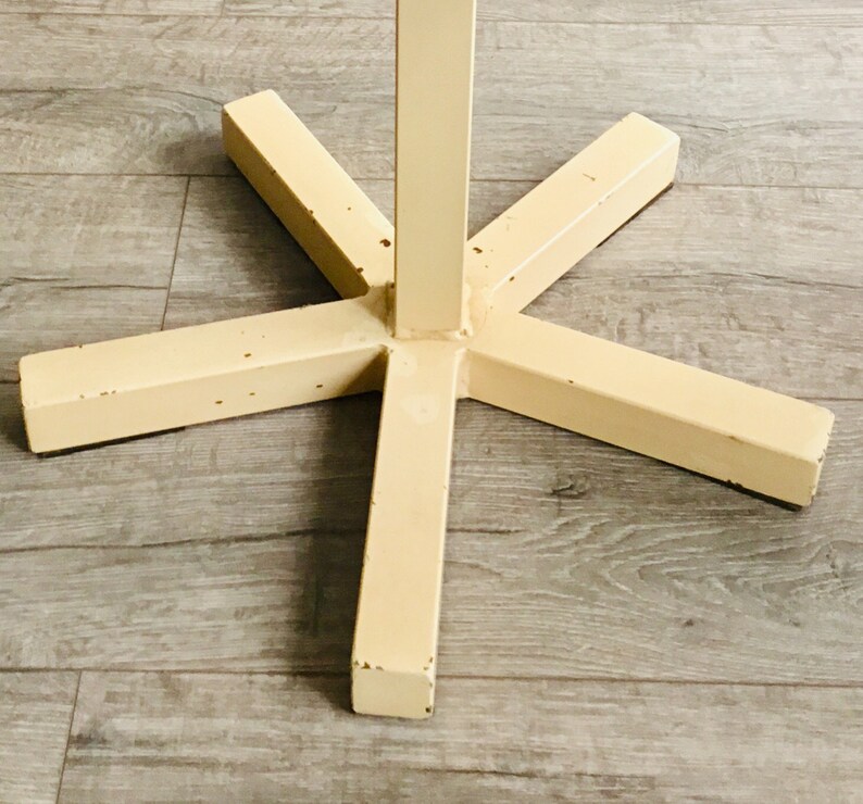 Industrie Werkstatt Hocker Vintage Loft Sternfuß Mid Century 60er 70er schwarz beige image 17