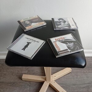 Industrie Werkstatt Hocker Vintage Loft Sternfuß Mid Century 60er 70er schwarz beige image 4