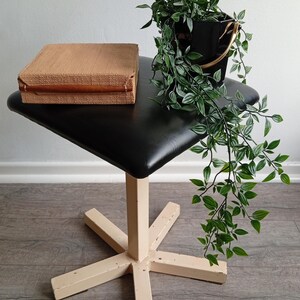 Industrie Werkstatt Hocker Vintage Loft Sternfuß Mid Century 60er 70er schwarz beige image 16