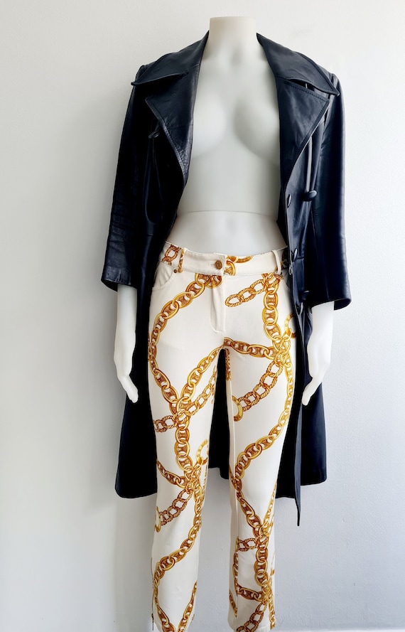 CELINE PARIS Pants by Michael Kors Chain Logo Design Spring 