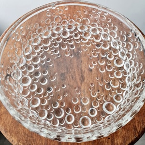 Bubble Glas Schale vintage Noppen Glasschale Mid Century Obstschale Snackschale Schmuckschale Kleinteile Design Aufbewahrung Deko