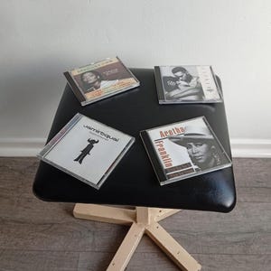 Industrie Werkstatt Hocker Vintage Loft Sternfuß Mid Century 60er 70er schwarz beige image 9