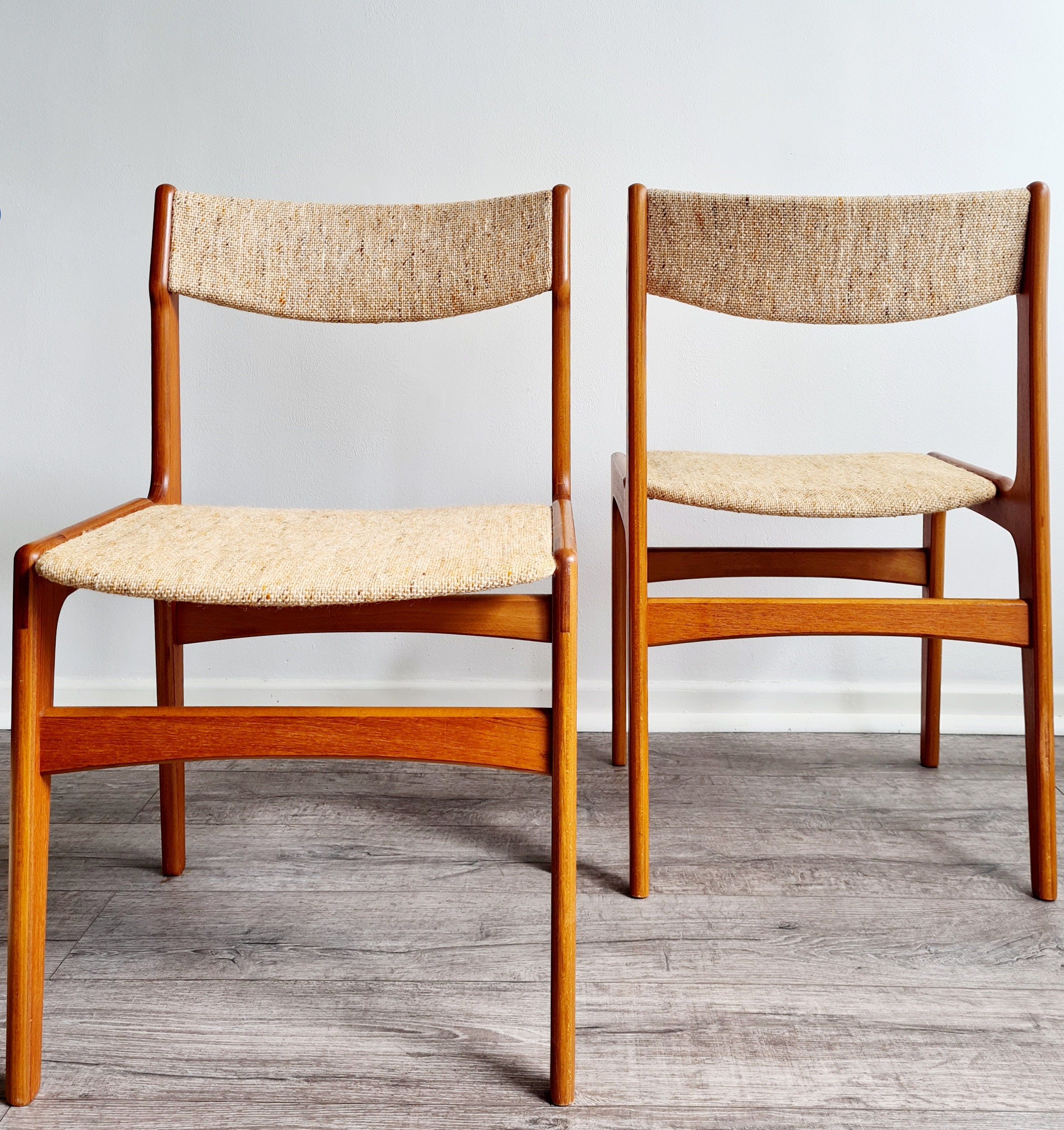 ERIK BUCH Teak Stuhl Vintage Einzelstuhl Made in Denmark Beige Meliert Mid  Century Danish Design -  India