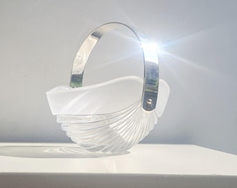 Vintage Lead Crystal Bowl: German Serving Dish, Candy, Jewelry