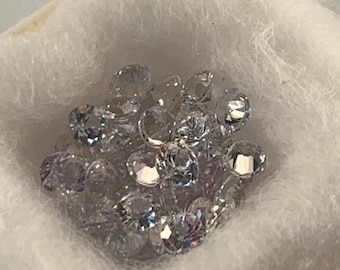 2.5 mm,Colorless White Sapphire-Round