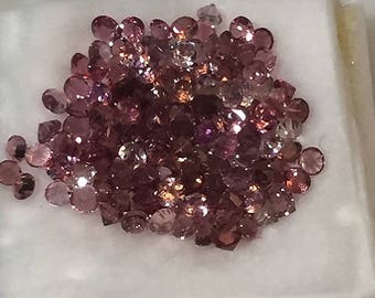 2 mm, Pink Tourmaline-Round