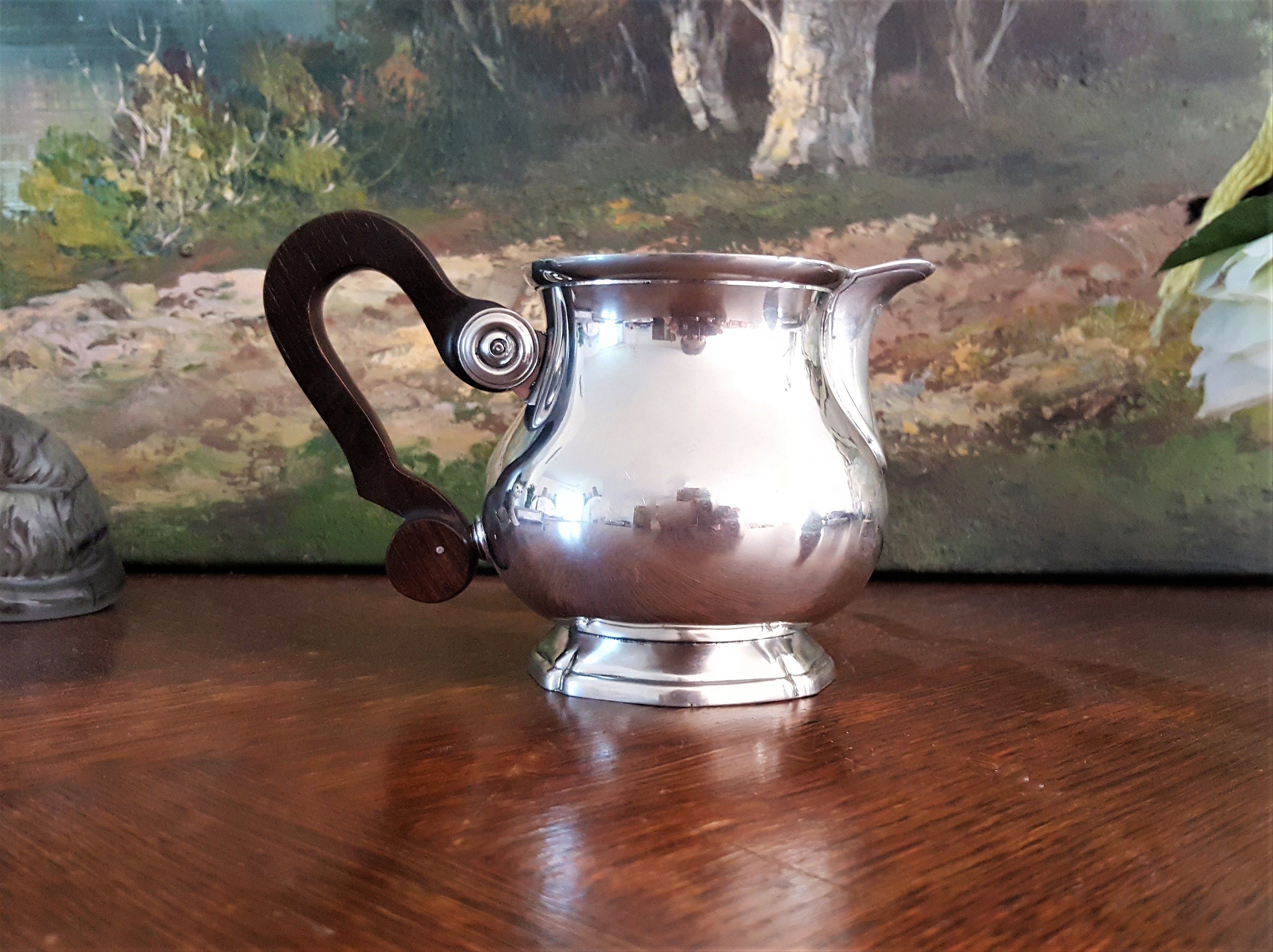 Pewter Milk Jug - Etain Du Manoir Ref Louis Xv/French Teapot