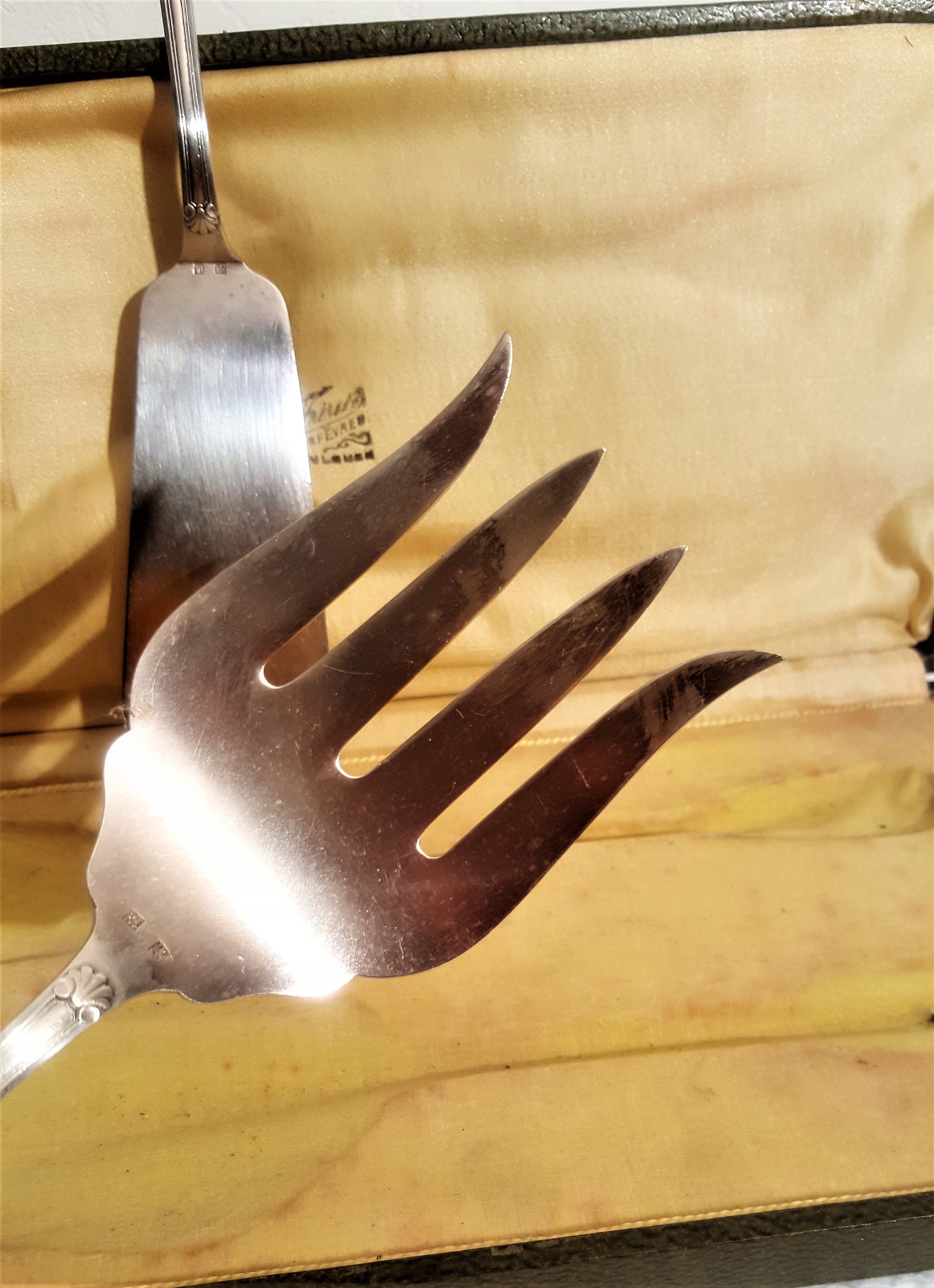 French Antique Fish Server Silver Knife and Fork / Felix Etsy