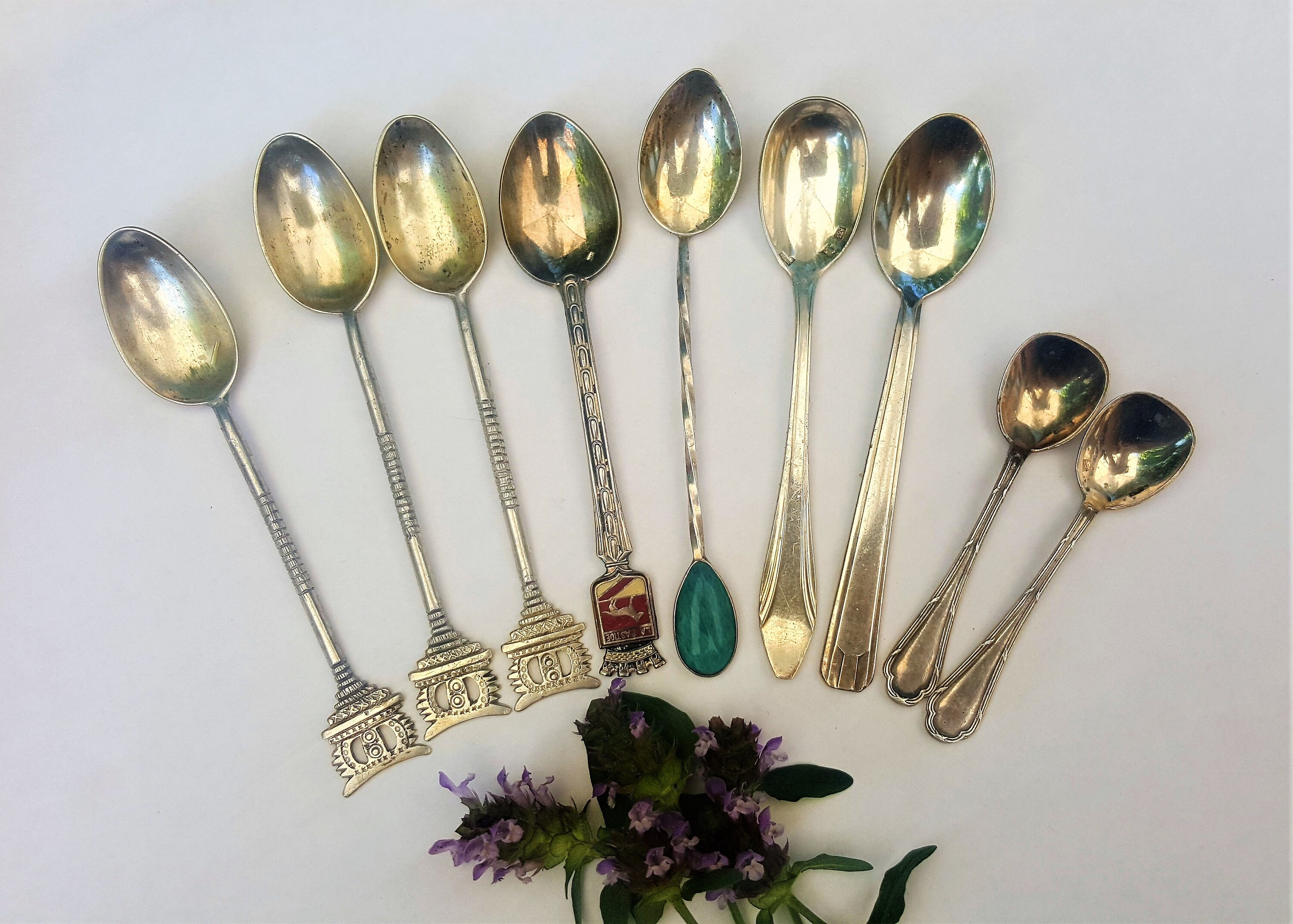 9 PCS Vintage Collectible Spoons/9 Collectible Spoons/la Bastide/ercuis
