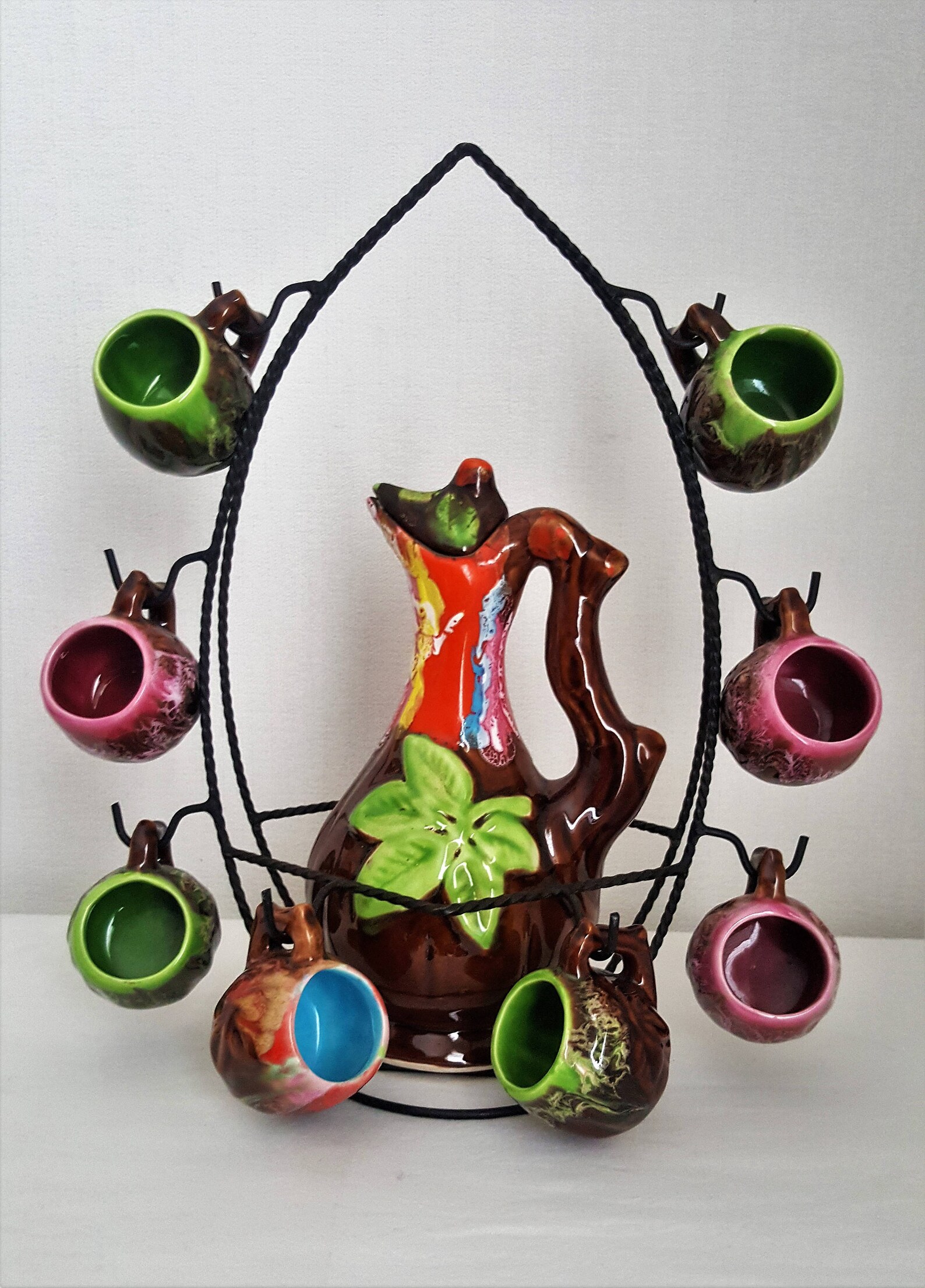 Antique French Coffee Set / Hand Painted Vallauris Etsy