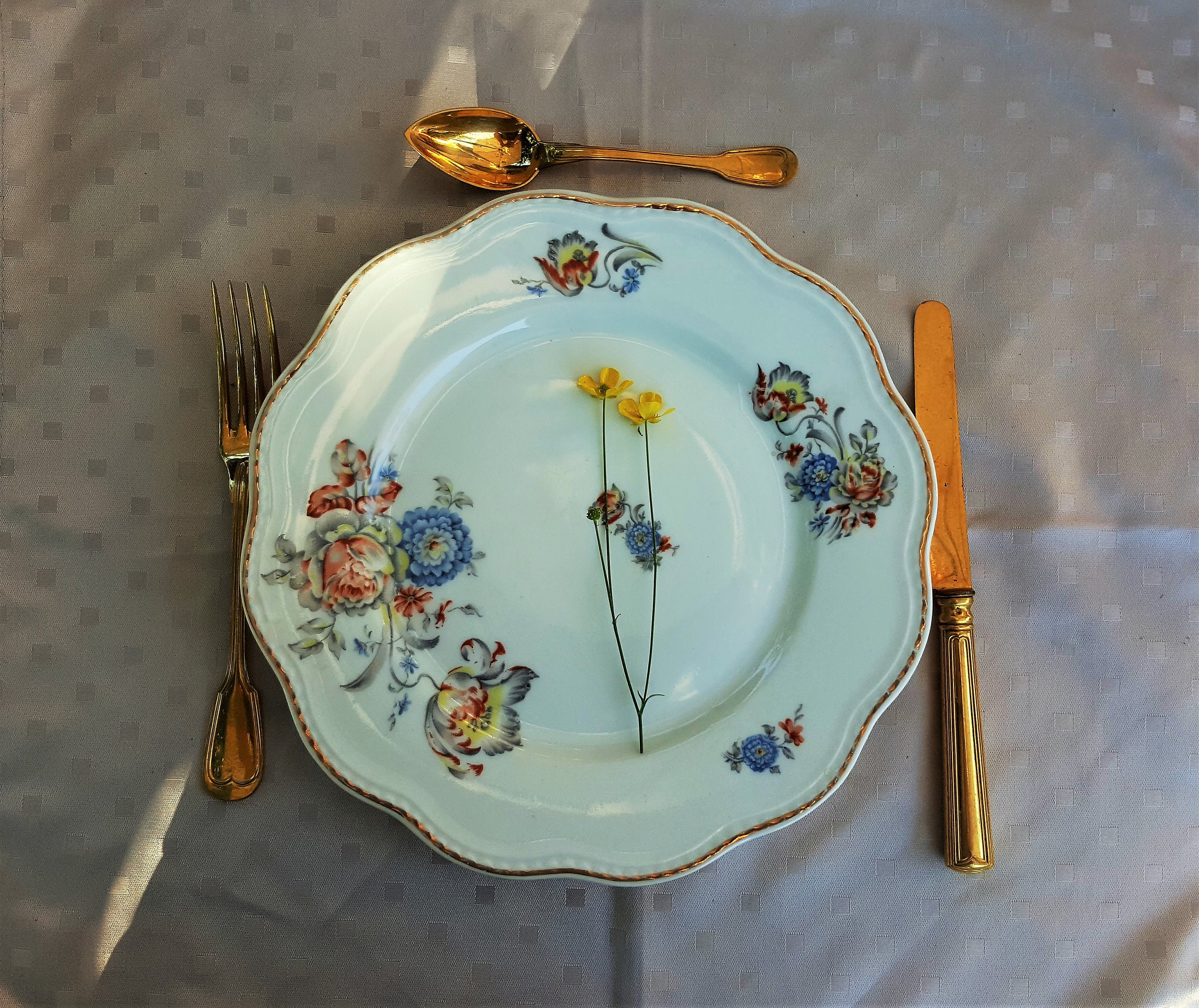 F.g Limoges, France/French Vintage China Dish/Porcelaine Plate