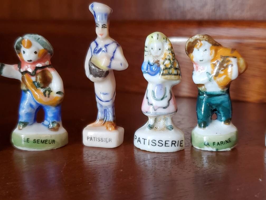 Lot de 3 Fèves porcelaine VACHES Galette des rois French charm