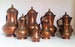 Free Shipping! / 8 Vintage copper Carafes, Teapor Or Coffee Server/Collection Of Carafe/Decorative Carafes/ Fireplace's Decores 