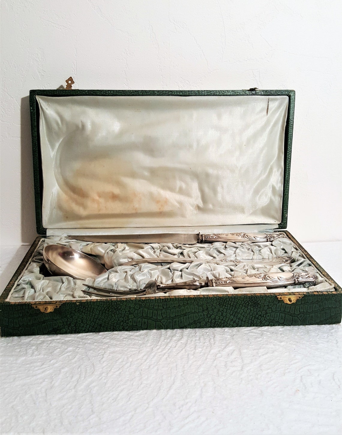 French Antique Silver Ladle Knife and Fork / French Antique Etsy