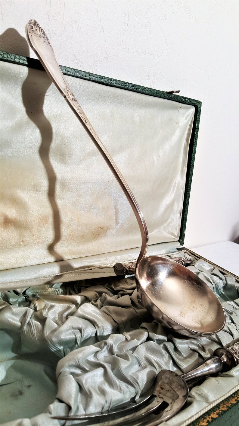 French Antique Silver Ladle Knife and Fork / French Antique Etsy