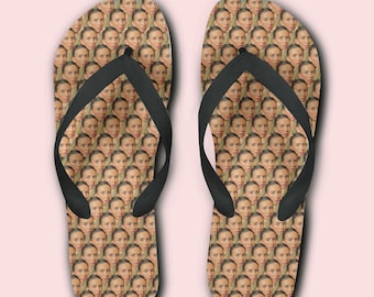 Face Mash Flip Flops || Your Face Flip Flops || Customised Sandals || Personalised Flip Flops || Group Trip Merch