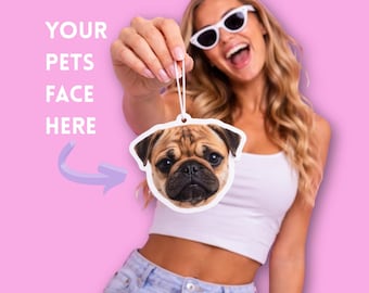 Custom Dog Car Air Freshener – Personalized Pet Photo Gift, Cute Dog Lover Car Accessory, Scented Air Freshie for Car or Home, Dog Freshener