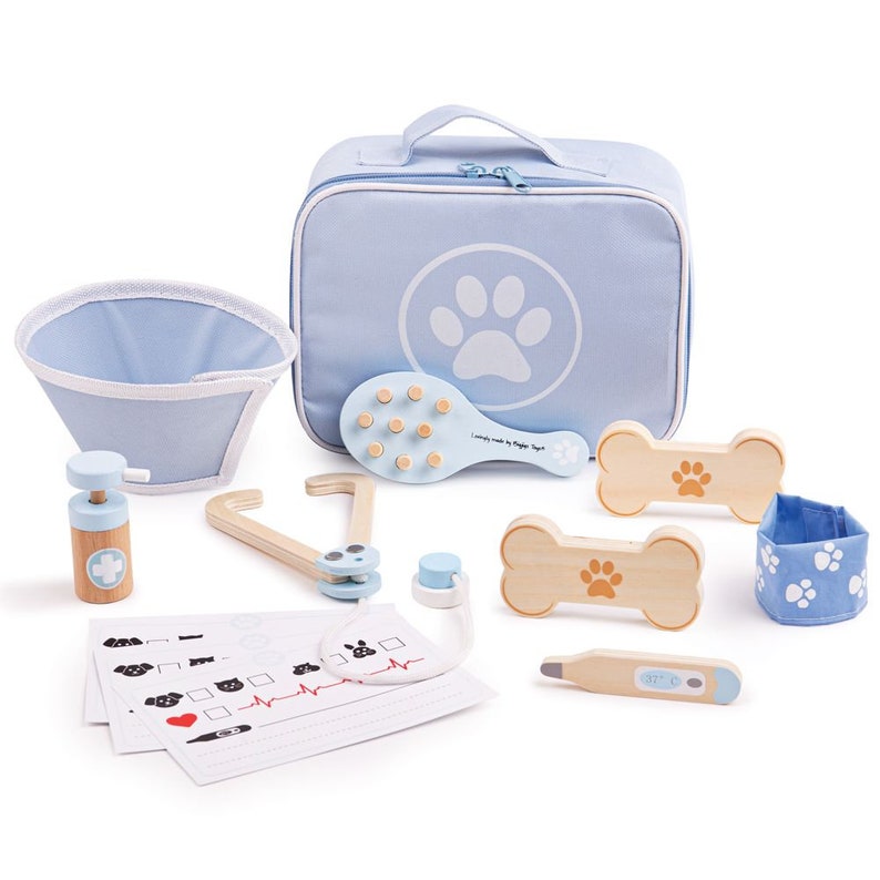 Personalised Wooden Veterinary Set Kids Personalised Vet Kit Etsy UK