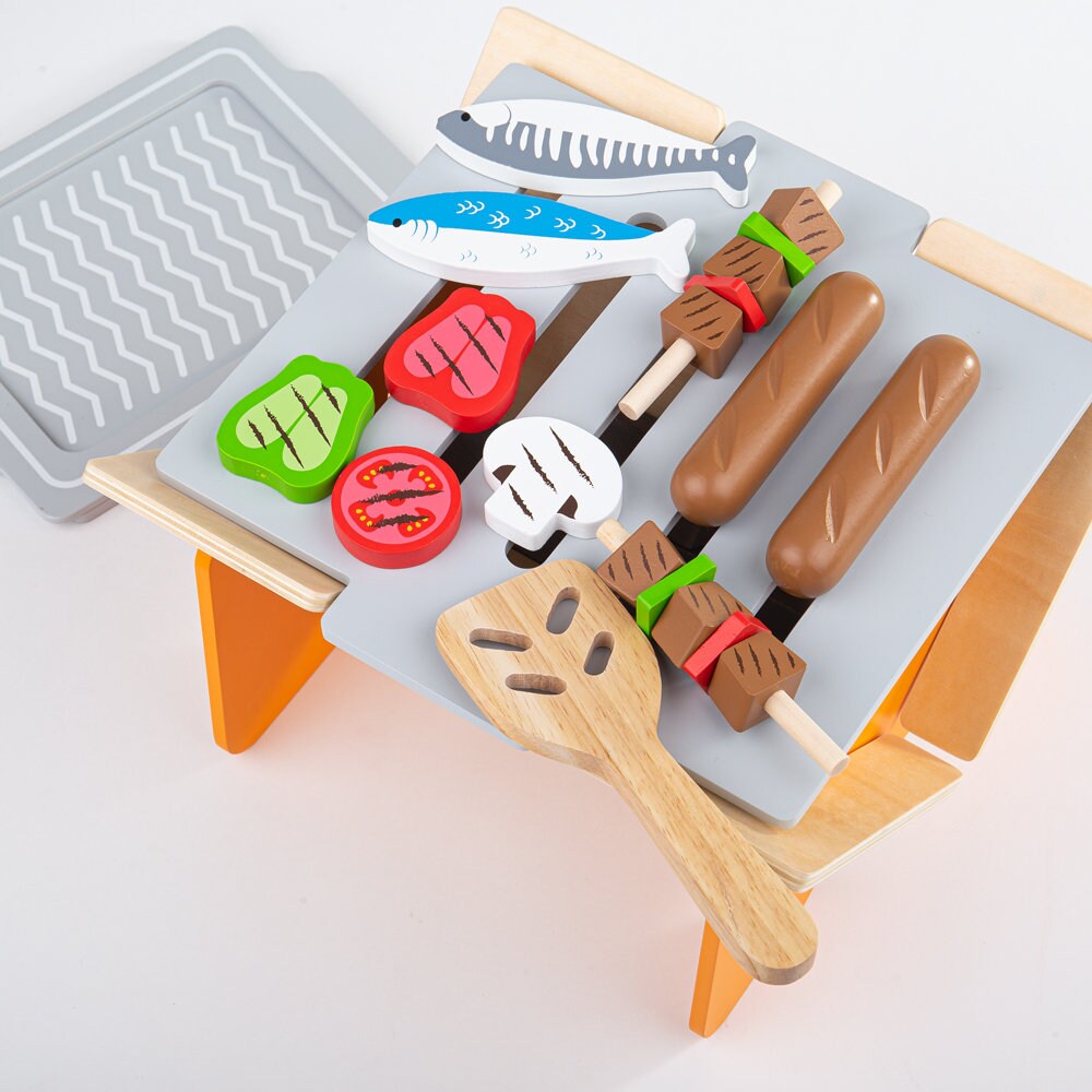 Wooden Table Top Toy Barbecue Personalised Toddler BBQ Gift Etsy
