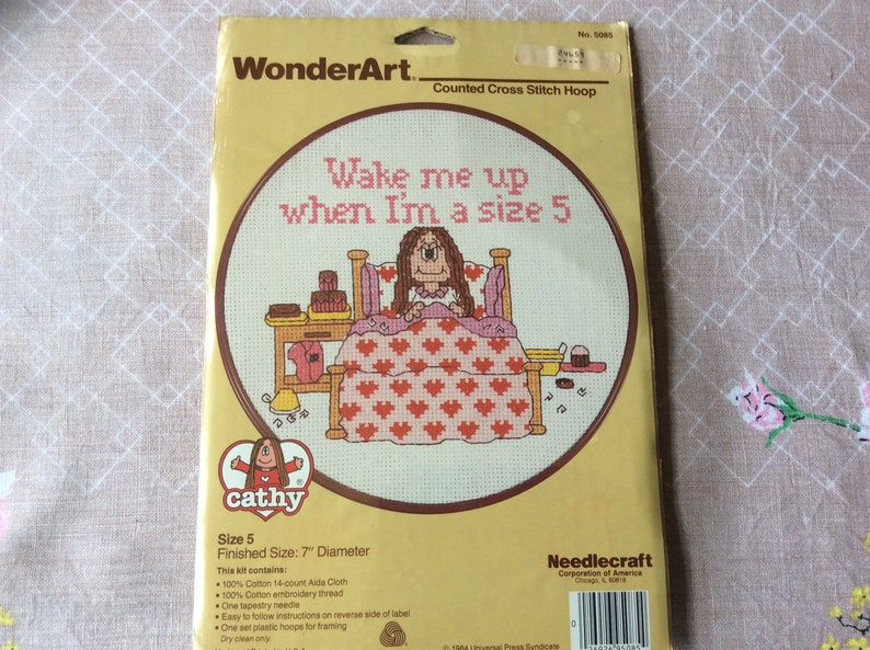 WonderArt \u201cCathy\u201d cross stitch hoop kit No 5085