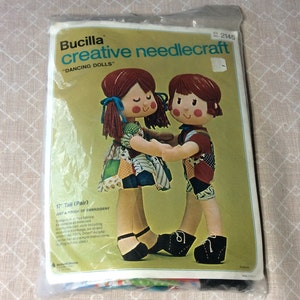 Bucilla Creative Needlecraft Pair of “Dancing Dolls” Kit No. 2145 - Sealed
