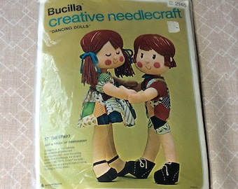Bucilla Creative Needlecraft Pair of “Dancing Dolls” Kit No. 2145 - Sealed