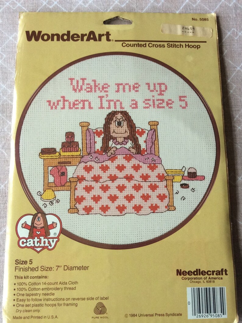 WonderArt \u201cCathy\u201d cross stitch hoop kit No 5085