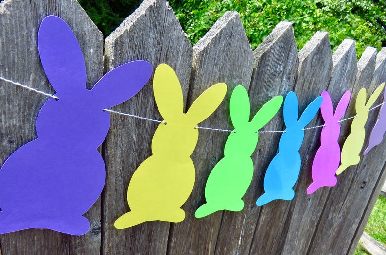 Bunny Garland Bunny banner First Birthday Rabbit Banner Etsy