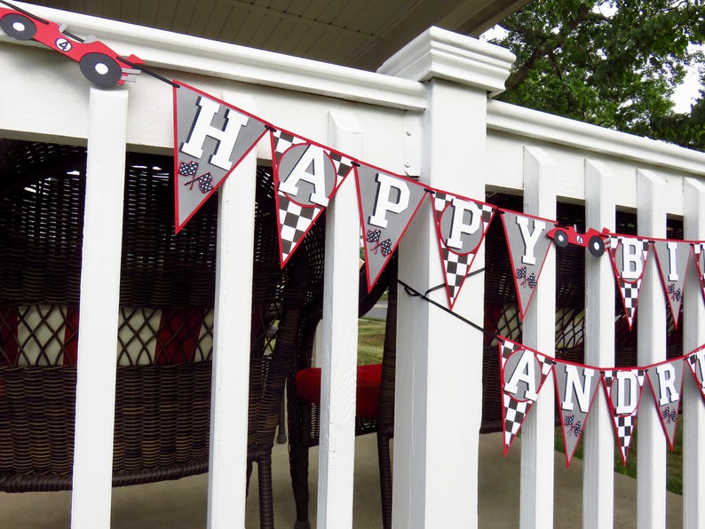 Car Birthday Banner Custom Race car Birthday Banner Red Race Car Banner Race Car Birthday Banner Custom Race Car Banner