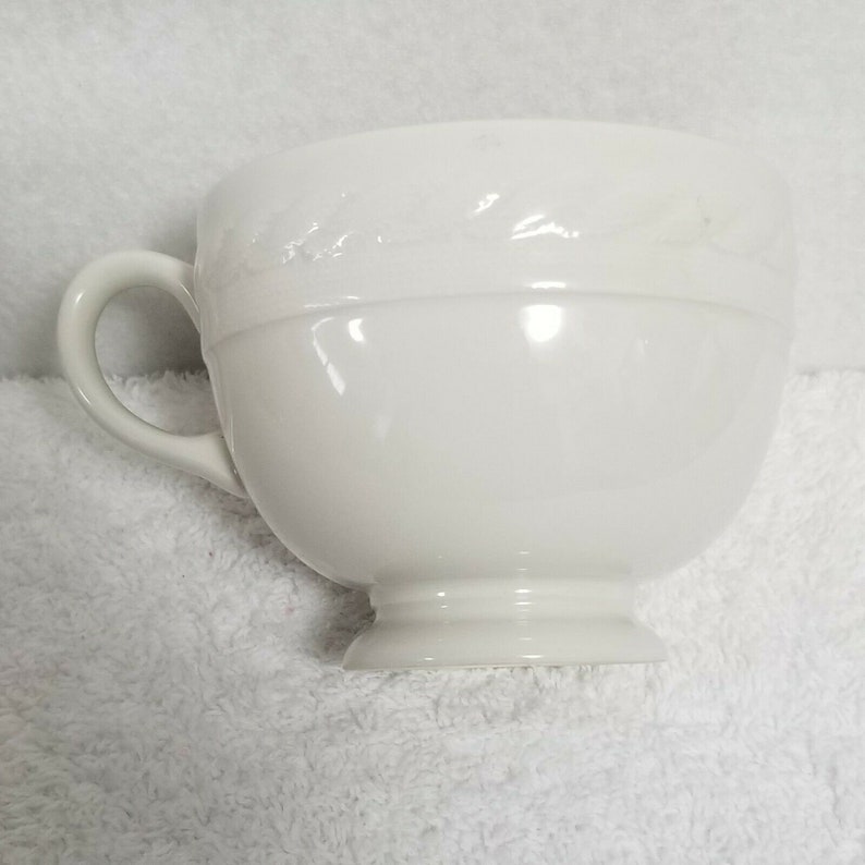 Ralph Lauren CLEARWATER Wedgwood White Set of 4 Tea Cups Mugs England