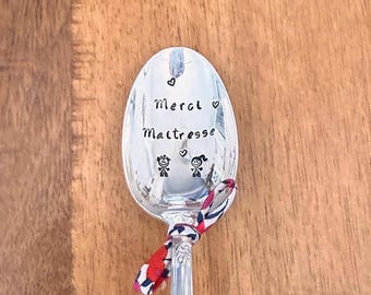 Gegraveerde lepel, cadeau voor een leraar, onderwijsassistent, oppas…