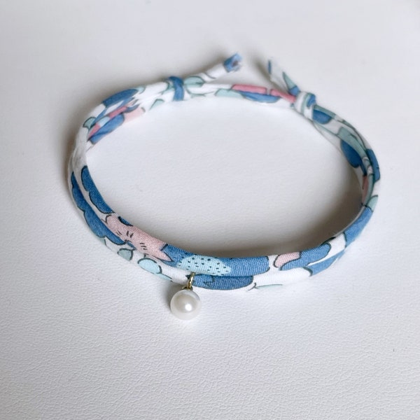 Bracelet liberty avec perle blanche